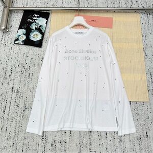 Acne White Long Sleeve Tee
